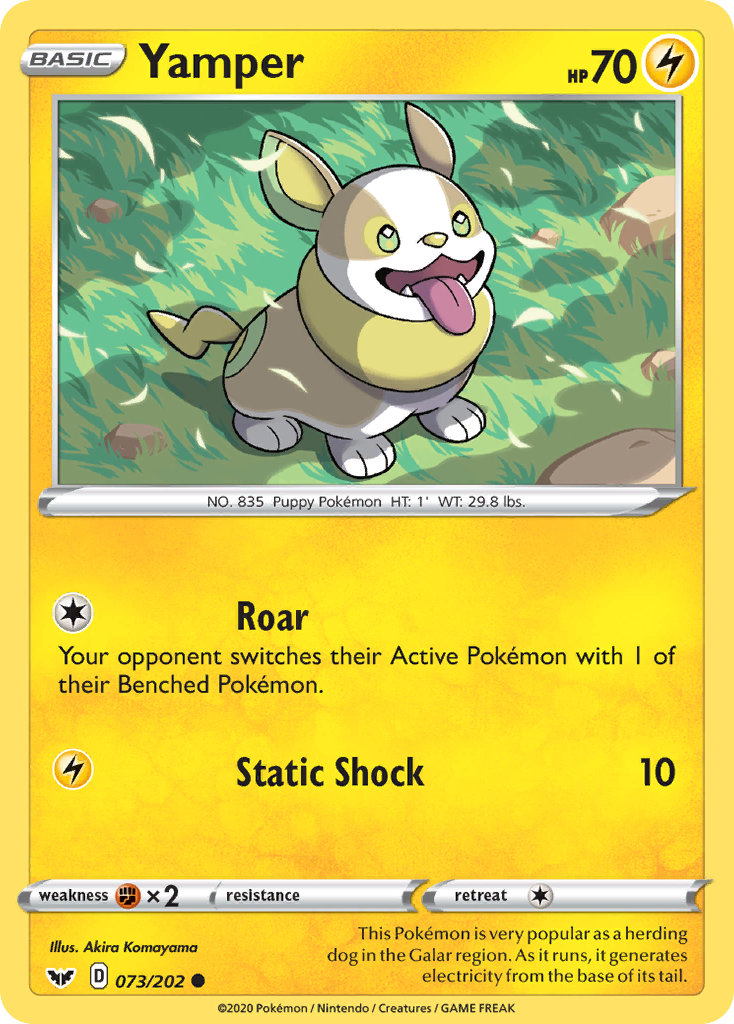 Yamper (073/202) [Sword & Shield: Base Set] | Gear Gaming Bentonville