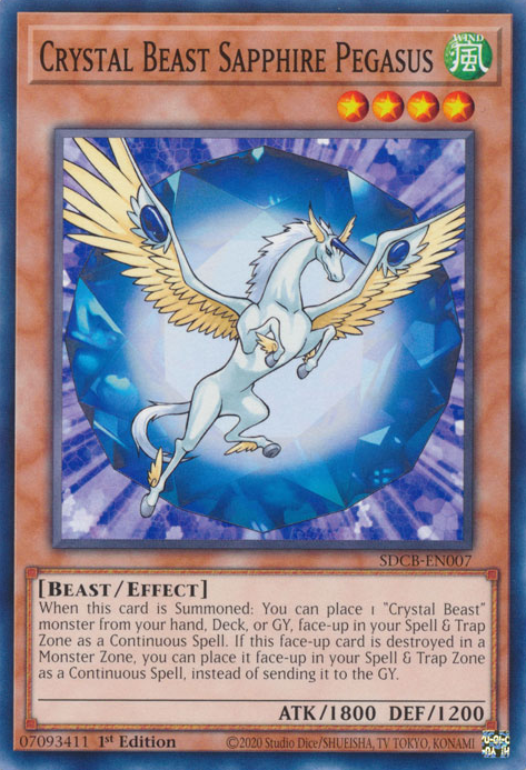 Crystal Beast Sapphire Pegasus [SDCB-EN007] Common | Gear Gaming Bentonville