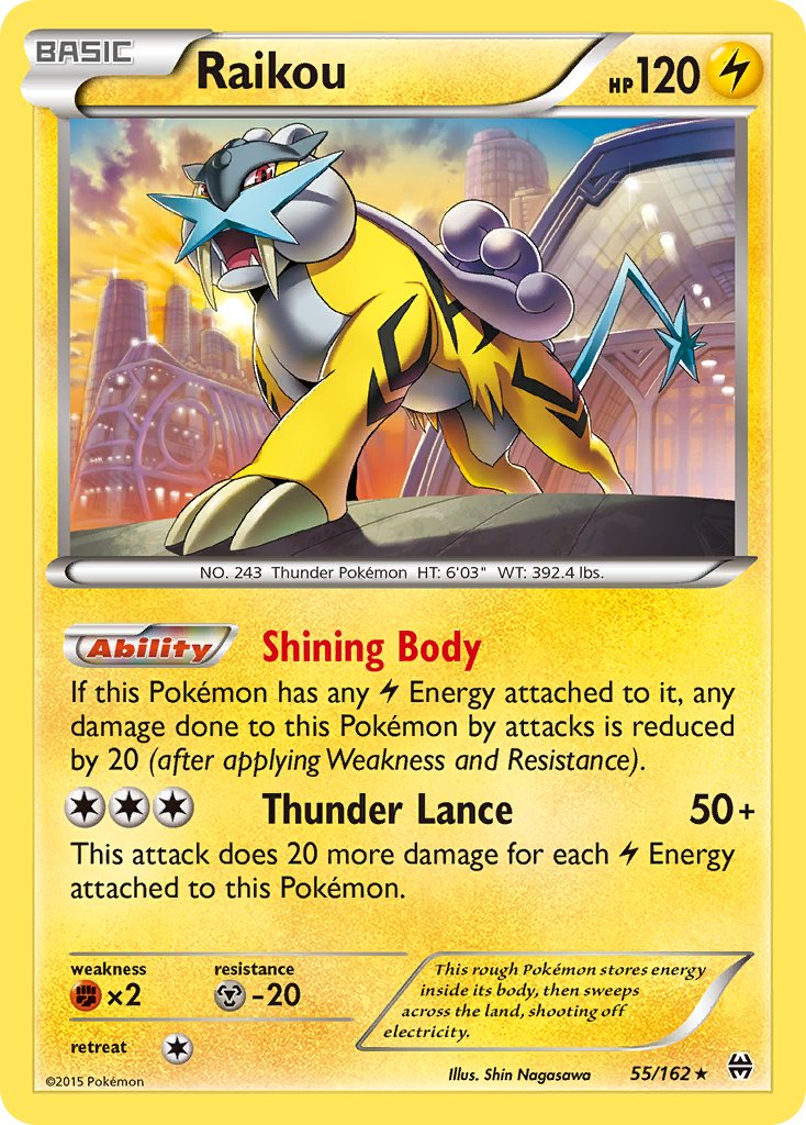 Raikou (55/162) (Cosmos Holo) (Blister Exclusive) [XY: BREAKthrough] | Gear Gaming Bentonville