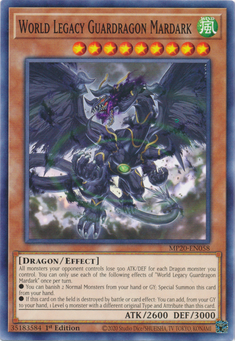 World Legacy Guardragon Mardark [MP20-EN058] Common | Gear Gaming Bentonville