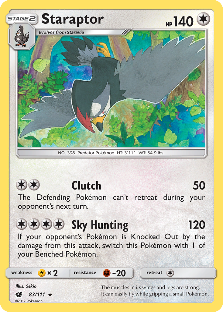 Staraptor (83/111) [Sun & Moon: Crimson Invasion] | Gear Gaming Bentonville