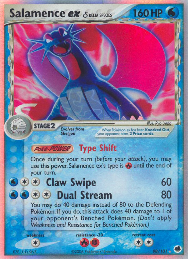 Salamence ex (98/101) (Delta Species) [EX: Dragon Frontiers] | Gear Gaming Bentonville