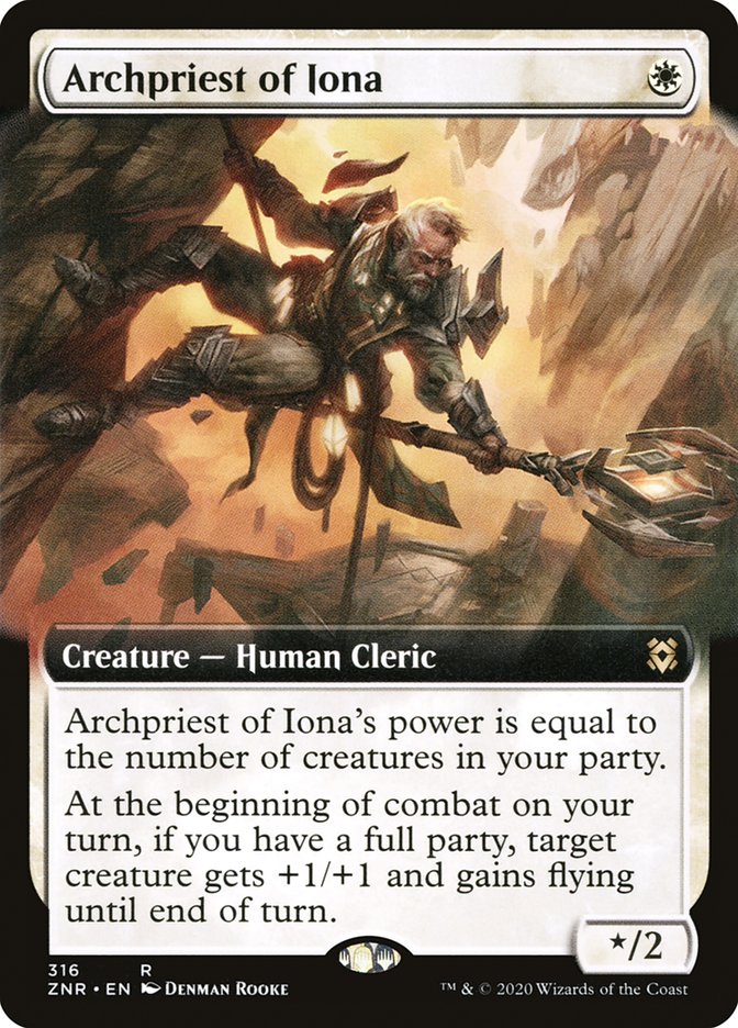 Archpriest of Iona (Extended Art) [Zendikar Rising] | Gear Gaming Bentonville