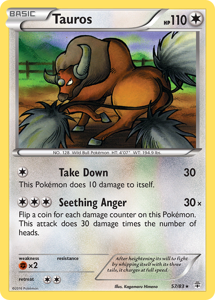 Tauros (57/83) [XY: Generations] | Gear Gaming Bentonville