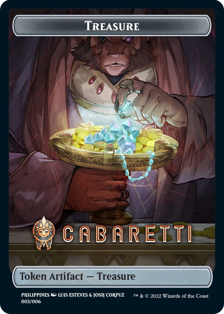 Treasure Token (Cabaretti) (Southeast Asia Artists) [Streets of New Capenna Tokens] | Gear Gaming Bentonville