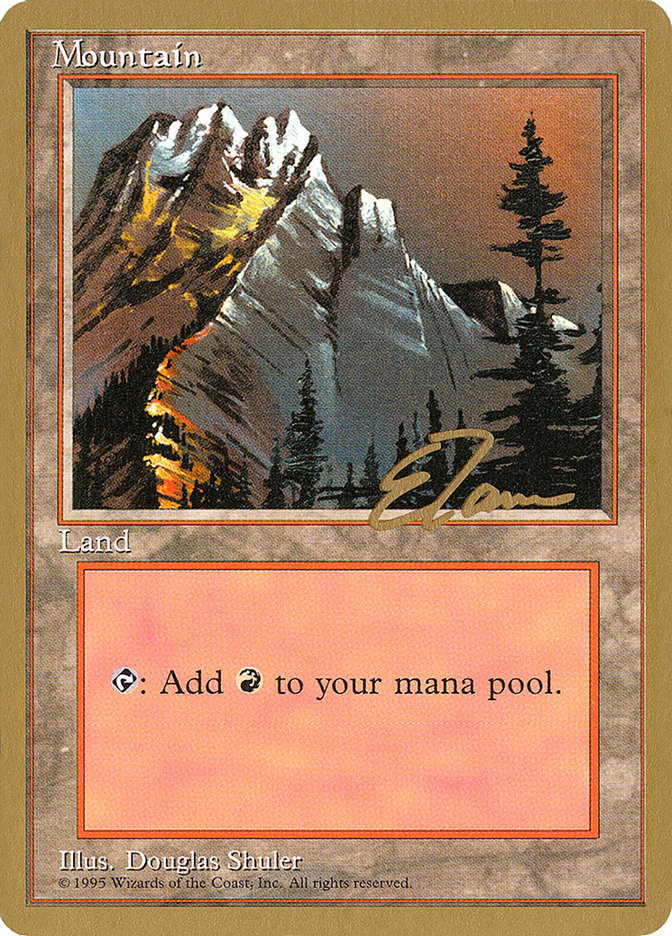 Mountain (et373) (Eric Tam) [Pro Tour Collector Set] | Gear Gaming Bentonville