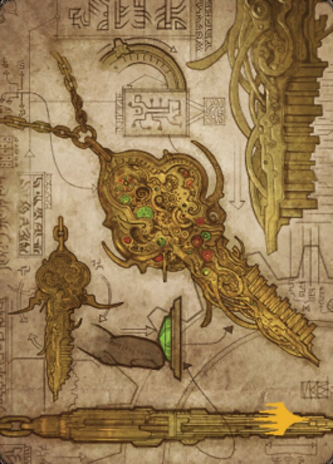 Key to the City Art Card (Gold-Stamped Planeswalker Symbol) [The Brothers' War Art Series] | Gear Gaming Bentonville