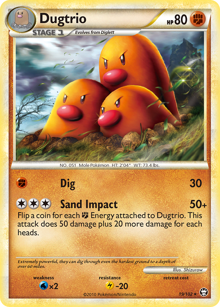 Dugtrio (19/102) [HeartGold & SoulSilver: Triumphant] | Gear Gaming Bentonville