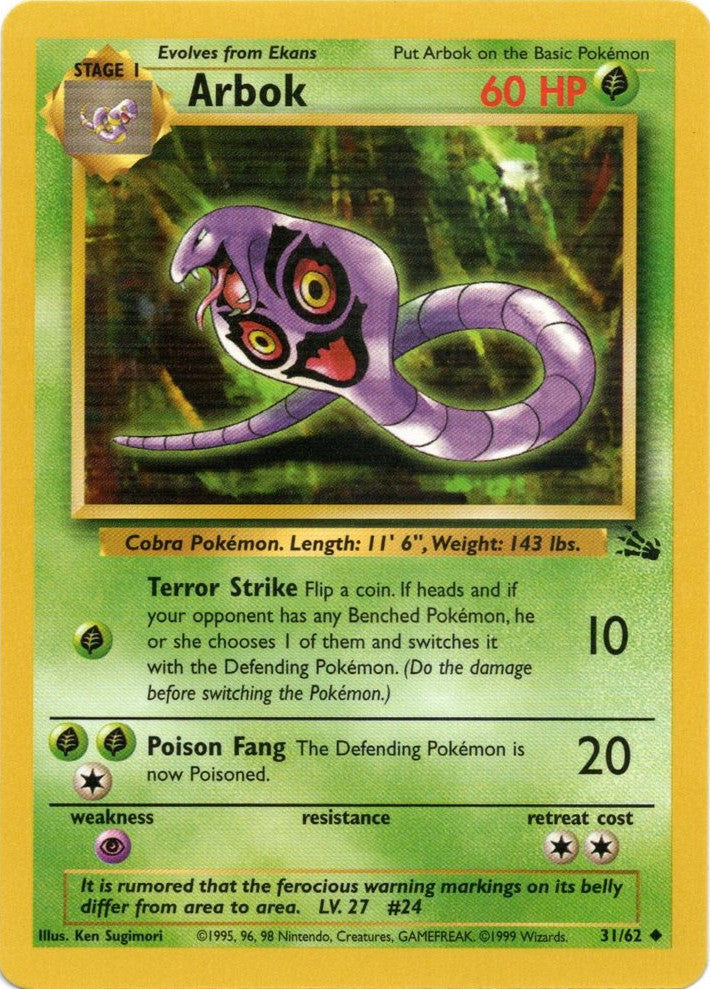 Arbok (31/62) [Fossil Unlimited] | Gear Gaming Bentonville