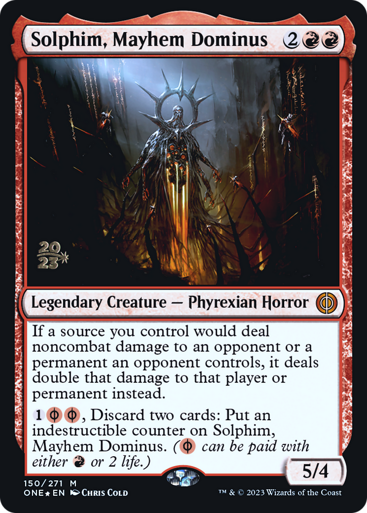 Solphim, Mayhem Dominus [Phyrexia: All Will Be One Prerelease Promos] | Gear Gaming Bentonville