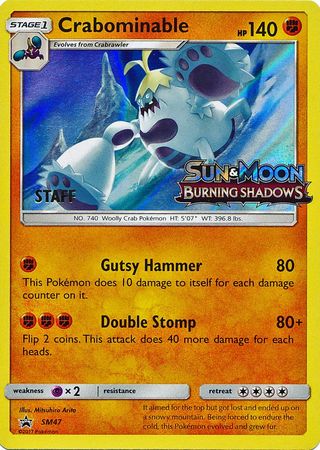 Crabominable (SM47) (Staff Prerelease Promo) [Sun & Moon: Black Star Promos] | Gear Gaming Bentonville