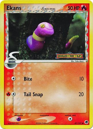 Ekans (47/101) (Delta Species) (Stamped) [EX: Dragon Frontiers] | Gear Gaming Bentonville