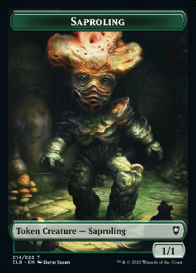 Treasure // Saproling Double-sided Token [Commander Legends: Battle for Baldur's Gate Tokens] | Gear Gaming Bentonville