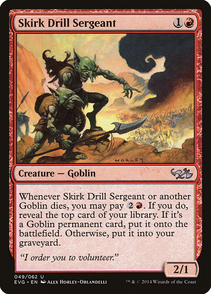 Skirk Drill Sergeant (Elves vs. Goblins) [Duel Decks Anthology] | Gear Gaming Bentonville