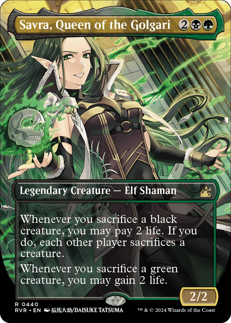 Savra, Queen of the Golgari (Anime Borderless) [Ravnica Remastered] | Gear Gaming Bentonville