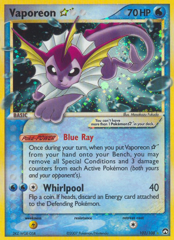 Vaporeon Star (102/108) [EX: Power Keepers] | Gear Gaming Bentonville