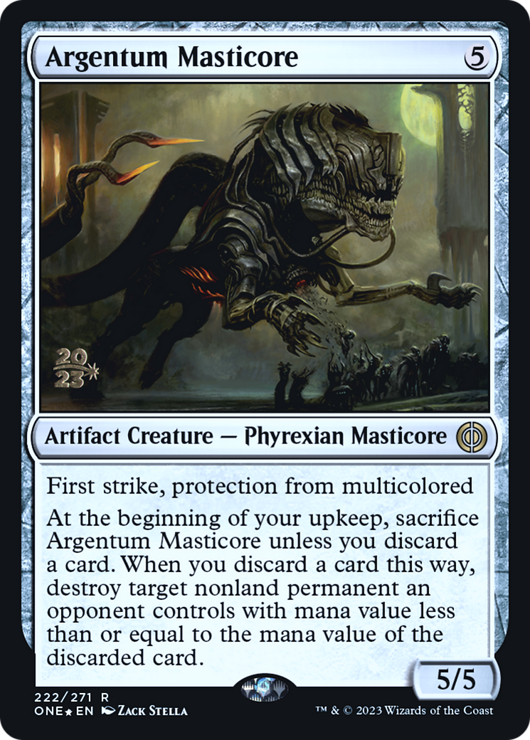 Argentum Masticore [Phyrexia: All Will Be One Prerelease Promos] | Gear Gaming Bentonville