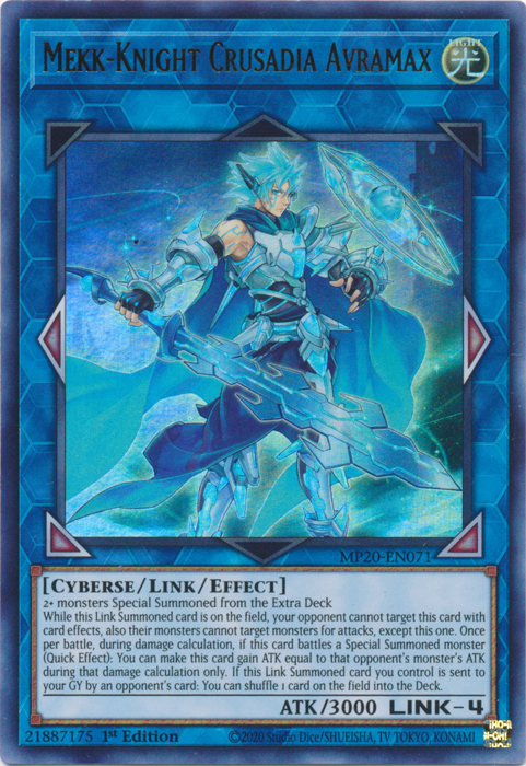Mekk-Knight Crusadia Avramax [MP20-EN071] Ultra Rare | Gear Gaming Bentonville