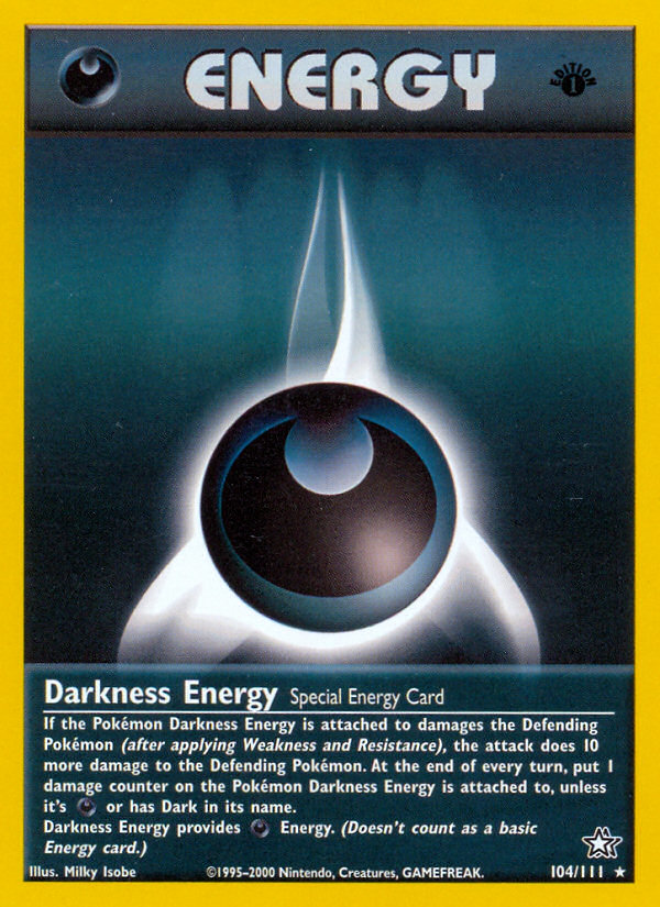 Darkness Energy (104/111) [Neo Genesis 1st Edition] | Gear Gaming Bentonville