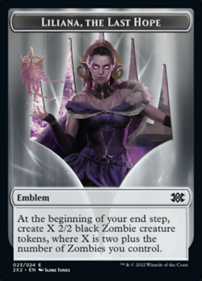 Liliana, the Last Hope Emblem [Double Masters 2022 Tokens] | Gear Gaming Bentonville