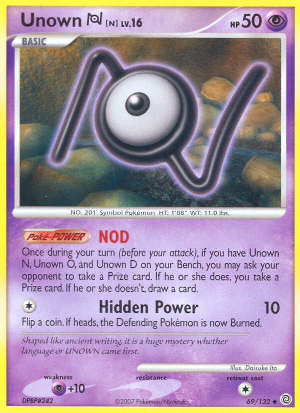 Unown N (69/132) [Diamond & Pearl: Secret Wonders] | Gear Gaming Bentonville