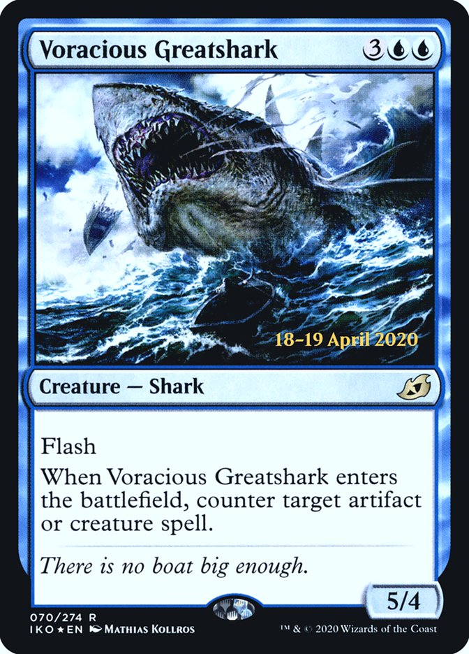 Voracious Greatshark  [Ikoria: Lair of Behemoths Prerelease Promos] | Gear Gaming Bentonville