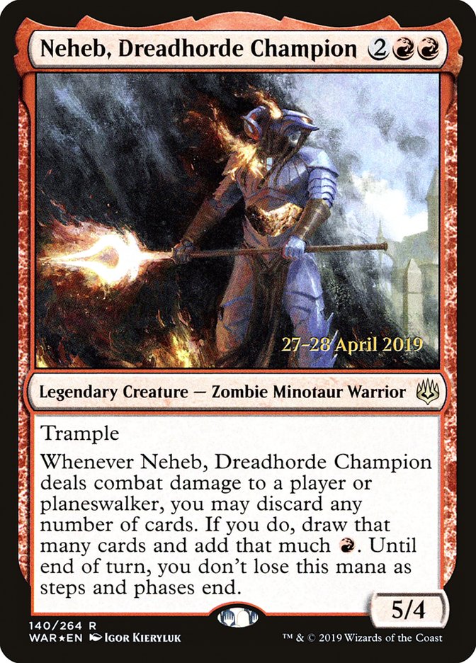 Neheb, Dreadhorde Champion  [War of the Spark Prerelease Promos] | Gear Gaming Bentonville