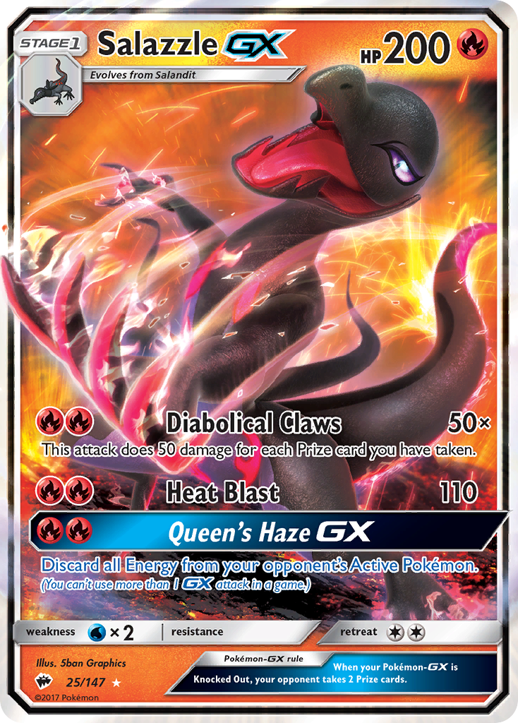 Salazzle GX (25/147) [Sun & Moon: Burning Shadows] | Gear Gaming Bentonville
