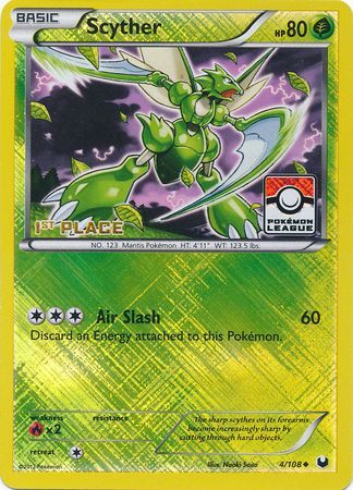 Scyther (4/108) (League Promo 1st Place) [Black & White: Dark Explorers] | Gear Gaming Bentonville