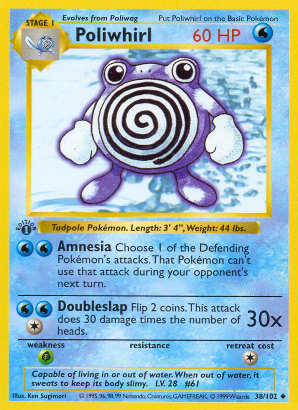 Poliwhirl (38/102) (Shadowless) [Base Set 1st Edition] | Gear Gaming Bentonville