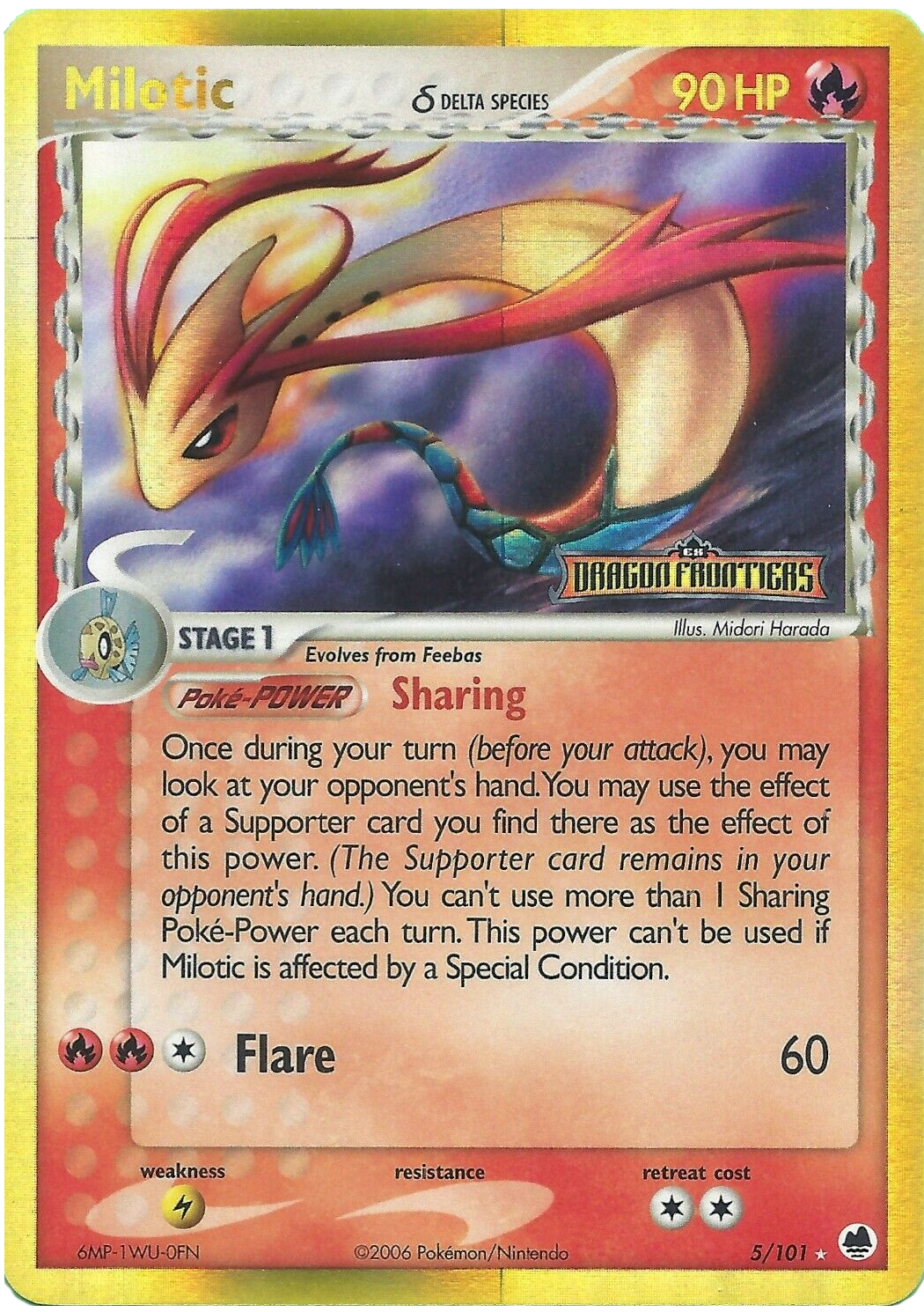 Milotic (5/101) (Delta Species) (Stamped) [EX: Dragon Frontiers] | Gear Gaming Bentonville