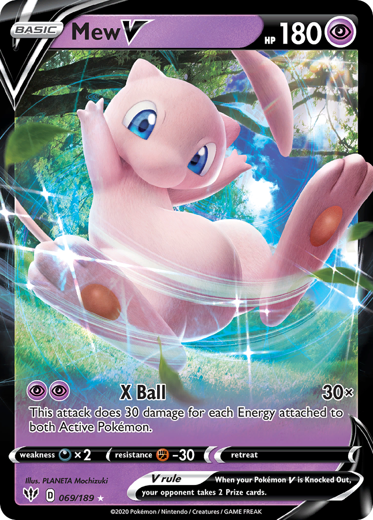 Mew V (069/189) (Jumbo Card) [Sword & Shield: Darkness Ablaze] | Gear Gaming Bentonville