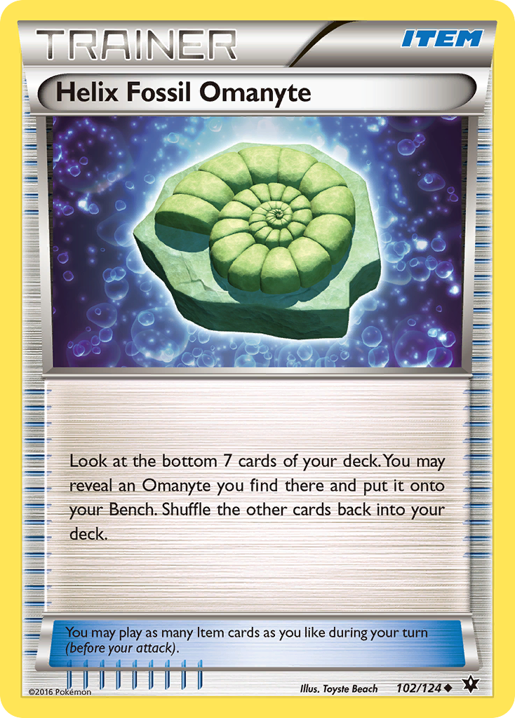 Helix Fossil Omanyte (102/124) [XY: Fates Collide] | Gear Gaming Bentonville