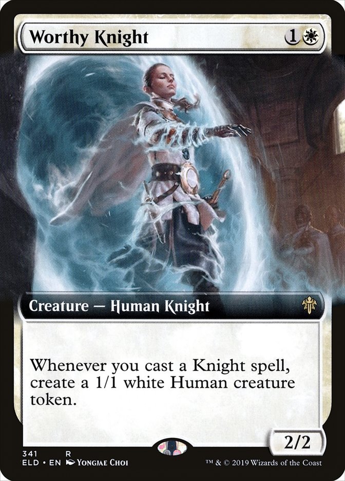 Worthy Knight (Extended Art) [Throne of Eldraine] | Gear Gaming Bentonville