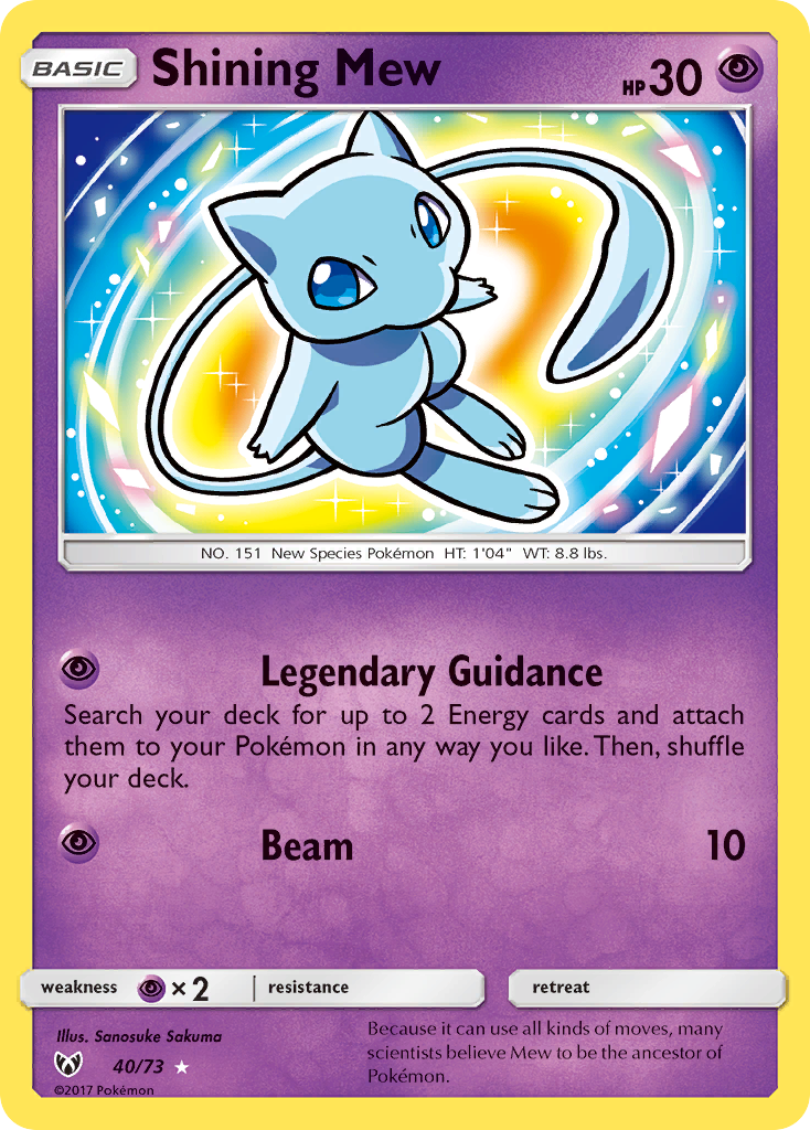 Shining Mew (40/73) [Sun & Moon: Shining Legends] | Gear Gaming Bentonville