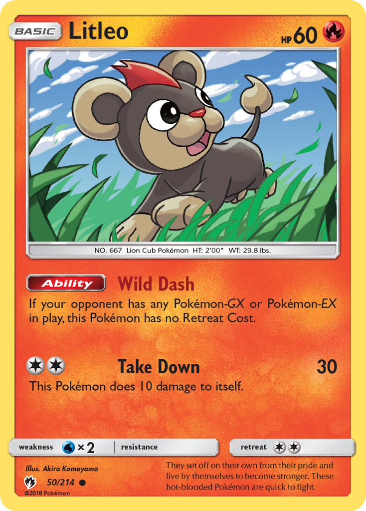 Litleo (50/214) [Sun & Moon: Lost Thunder] | Gear Gaming Bentonville