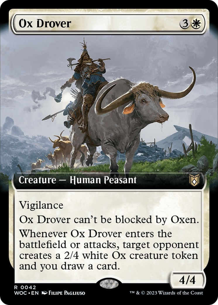 Ox Drover (Extended Art) [Wilds of Eldraine Commander] | Gear Gaming Bentonville