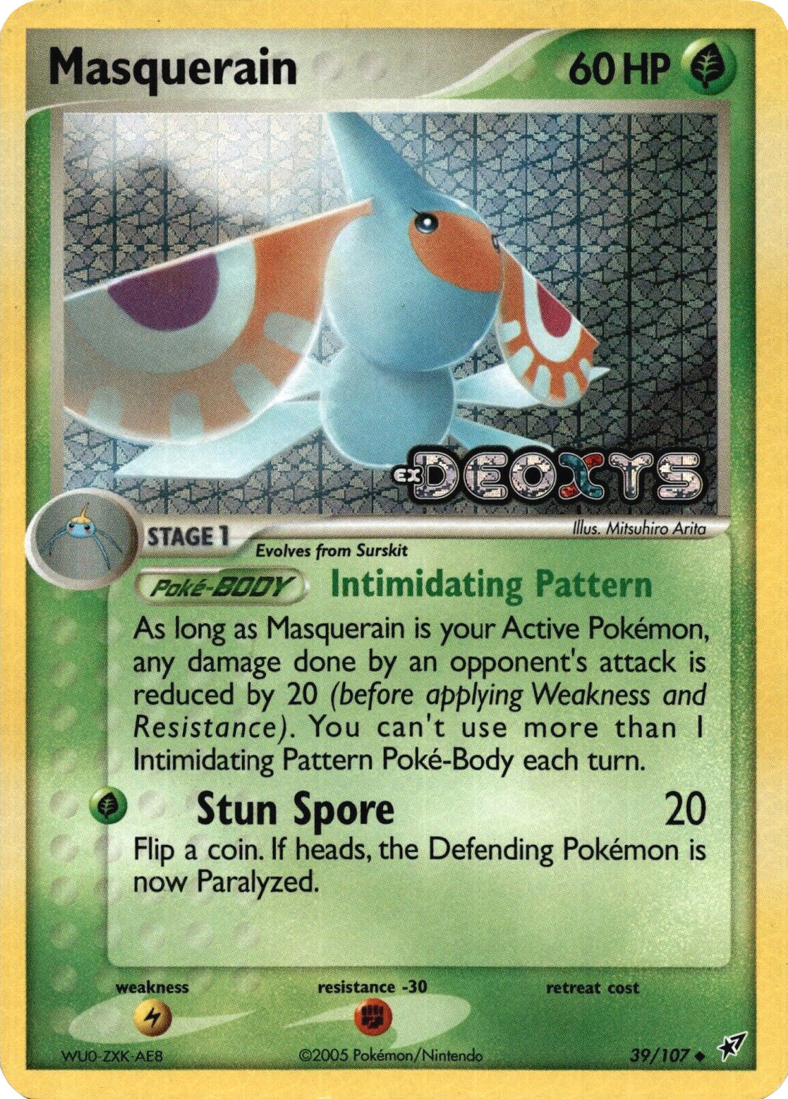 Masquerain (39/107) (Stamped) [EX: Deoxys] | Gear Gaming Bentonville