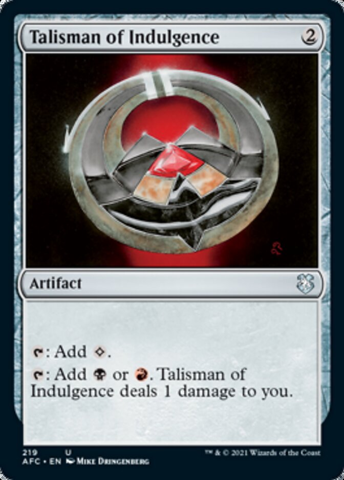 Talisman of Indulgence [Dungeons & Dragons: Adventures in the Forgotten Realms Commander] | Gear Gaming Bentonville