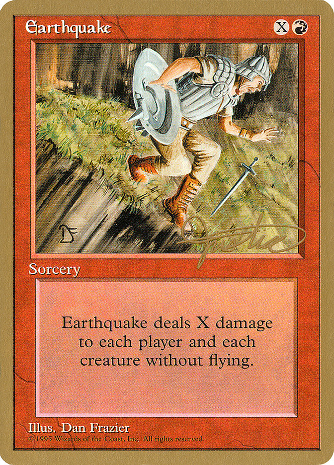 Earthquake (Mark Justice) [Pro Tour Collector Set] | Gear Gaming Bentonville