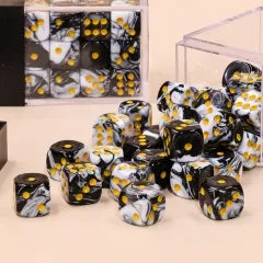 (White + Black) 12mm D6 block of 36 dice | Gear Gaming Bentonville