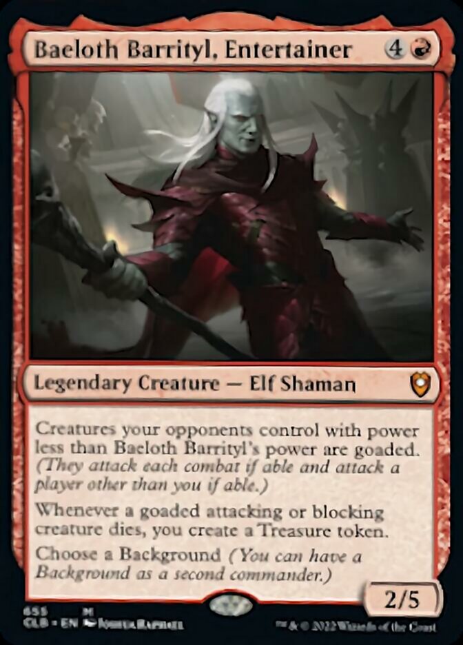 Baeloth Barrityl, Entertainer [Commander Legends: Battle for Baldur's Gate] | Gear Gaming Bentonville