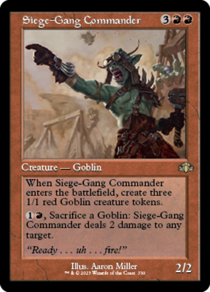 Siege-Gang Commander (Retro) [Dominaria Remastered] | Gear Gaming Bentonville