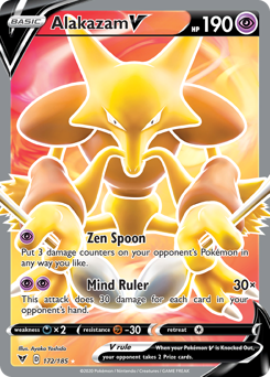 Alakazam V (172/185) [Sword & Shield: Vivid Voltage] | Gear Gaming Bentonville