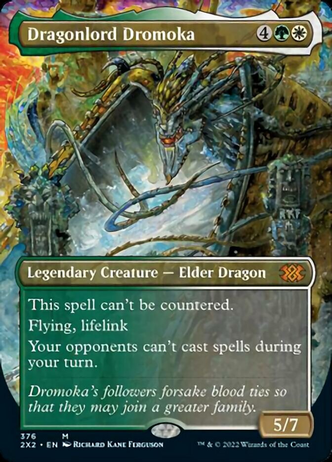 Dragonlord Dromoka (Borderless Alternate Art) [Double Masters 2022] | Gear Gaming Bentonville