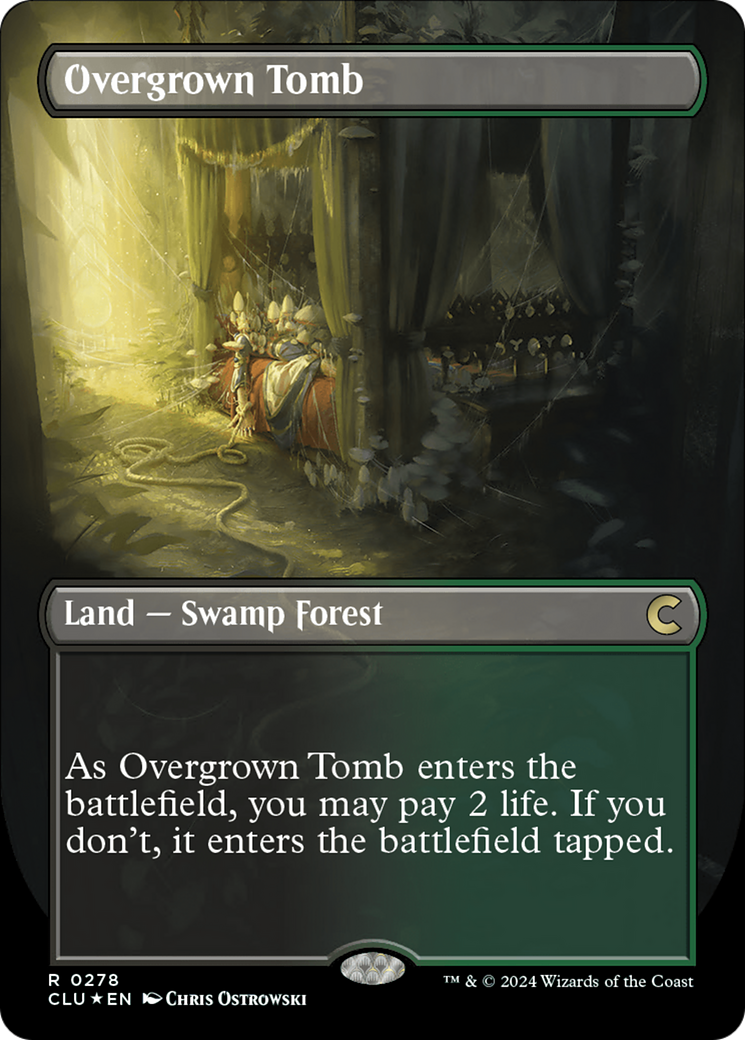 Overgrown Tomb (Borderless) [Ravnica: Clue Edition] | Gear Gaming Bentonville