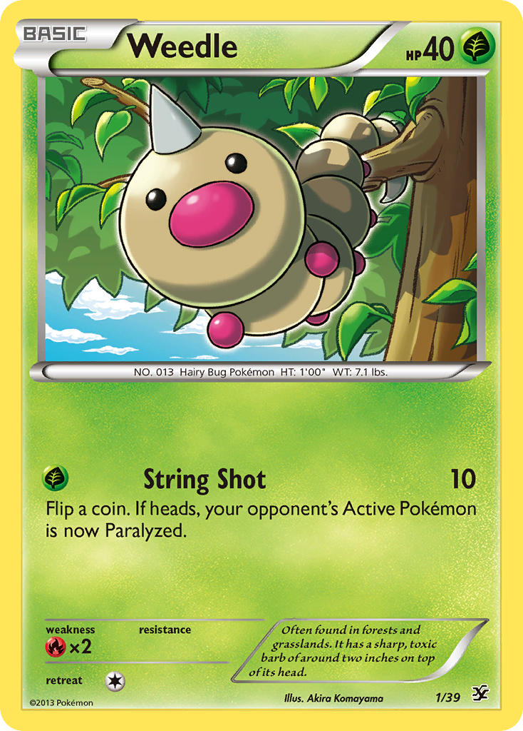 Weedle (1/39) [XY: Kalos Starter Set] | Gear Gaming Bentonville