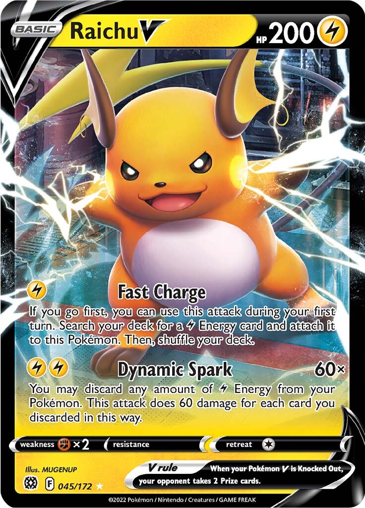 Raichu V (045/172) [Sword & Shield: Brilliant Stars] | Gear Gaming Bentonville