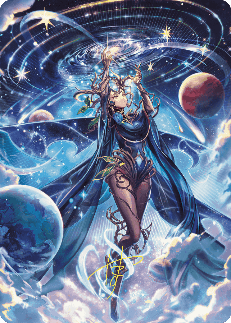 Omniscience Anime Art Card (Gold-Stamped Signature) [Wilds of Eldraine Art Series] | Gear Gaming Bentonville