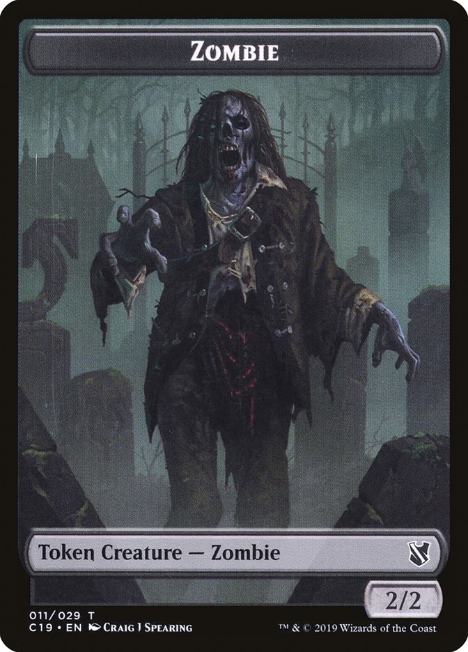 Zombie (011/029) [Commander 2019 Tokens] | Gear Gaming Bentonville